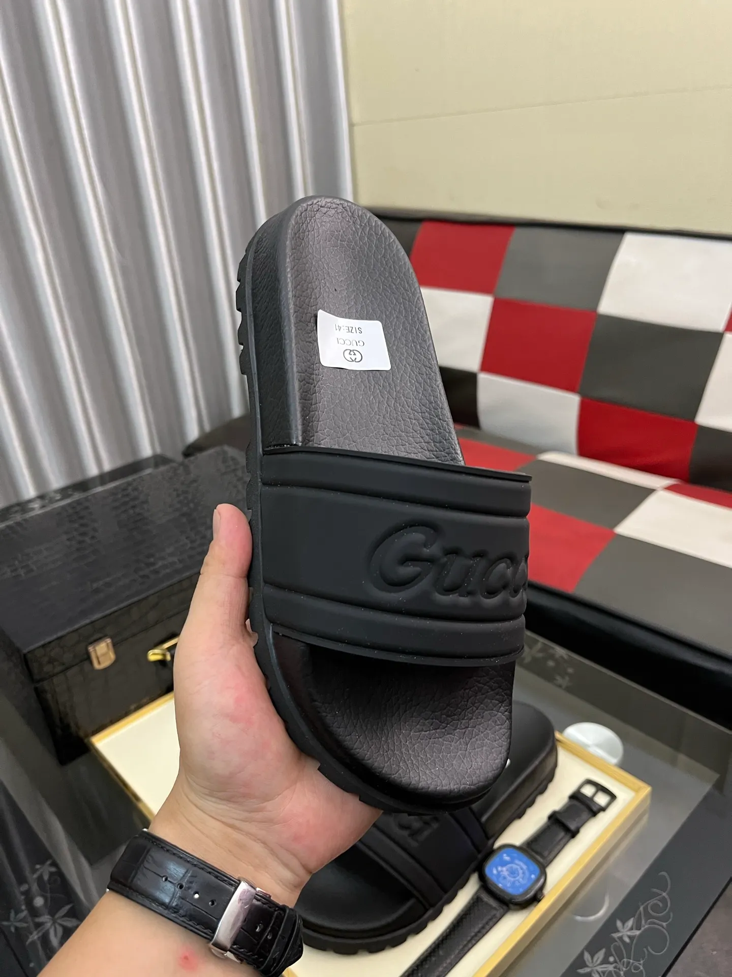 Men's men's shoes💰260⌚️⌚️ＧＵＣＣＩ.Gucci.Official website 1:1 popular slippers hot sale! Original original material 🩴 SIZE: 38-46 (45.46 non-refundable)